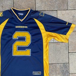 HUMMER H2 Truck Vintage #2 Blue and Yellow Football Jersey Size XL 2XL READ